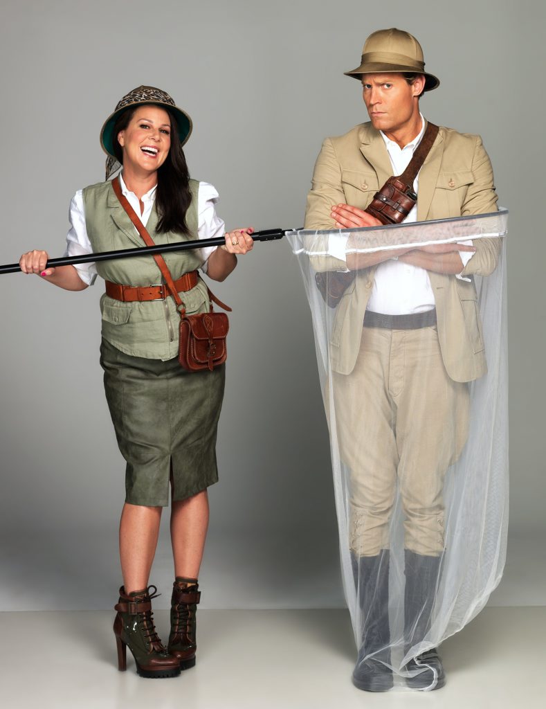 Julia Morris and Chris Brown host the TV series I'm A Celebrity... Get Me Out of Here! Australia. Julia Morris and Chris Brown host the TV series I'm A Celebrity... Get Me Out of Here! Australia.