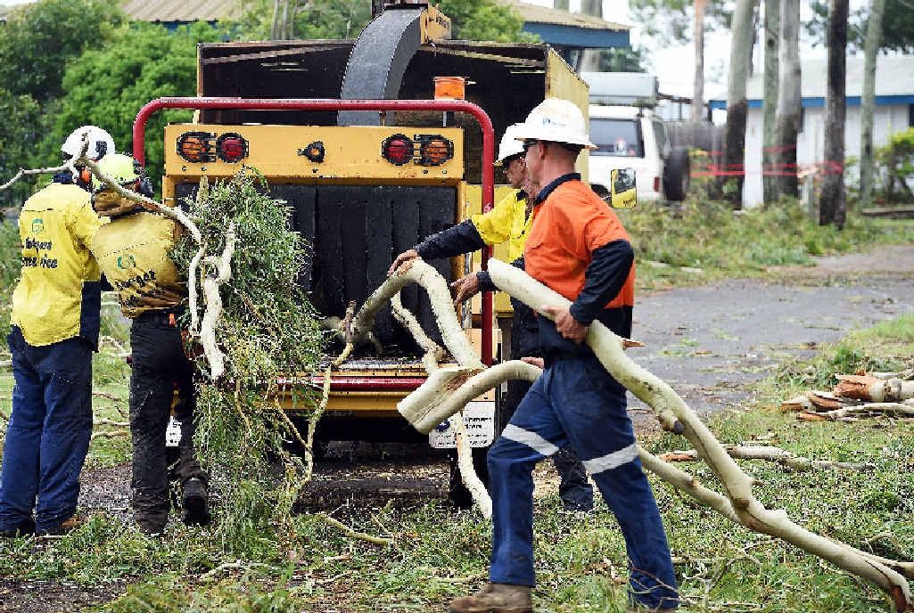 Clean up began in the early hours on Scarness Esplanade. The Scarness Beachside Caravan Park was closed for safety reasons. Clean up began in the early hours on Scarness Esplanade. The Scarness Beachside Caravan Park was closed for safety reasons.