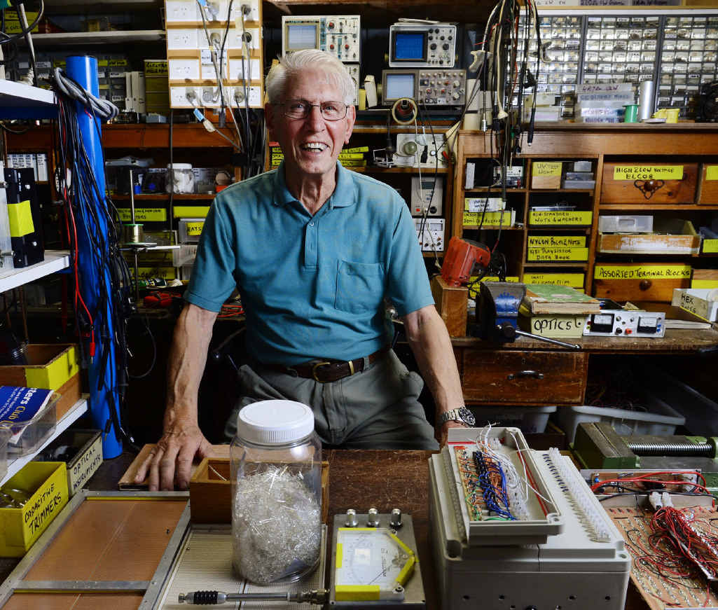 SHINING LIGHT: Ipswich man Hans Laroo has been working on making a safe replacement for antibiotics in his backyard laboratory. SHINING LIGHT: Ipswich man Hans Laroo has been working on making a safe replacement for antibiotics in his backyard laboratory.