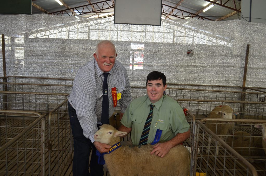 This year's prime lamb with prime lamb chief steward Jim Mitchell and judge Matty Thompson. This year's prime lamb with prime lamb chief steward Jim Mitchell and judge Matty Thompson.