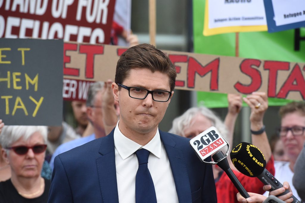 DISAPPOINTED: Daniel Webb from the Human Rights Law Centre speaks after the High Court ruling. (AAP Image/Mick Tsikas) DISAPPOINTED: Daniel Webb from the Human Rights Law Centre speaks after the High Court ruling. (AAP Image/Mick Tsikas)