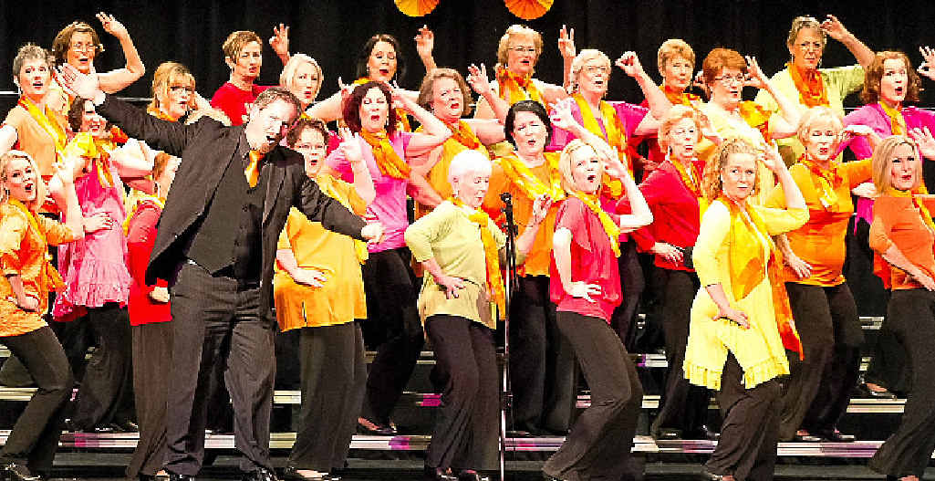 Hot Ginger Chorus singers moved by the music Hot Ginger Chorus singers moved by the music