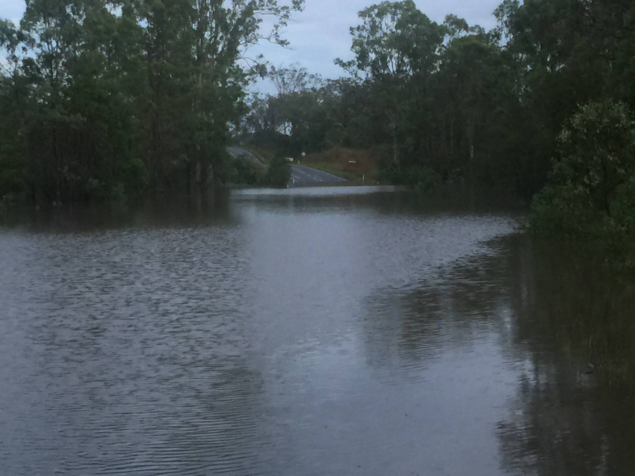 Paul White took this photo of the flooded Needle Creek while on his way to work this morning. Paul White took this photo of the flooded Needle Creek while on his way to work this morning.