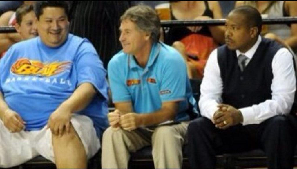Joe Tertzakian on the Brisbane Bullets bench with Joey Wright (far right). Joe Tertzakian on the Brisbane Bullets bench with Joey Wright (far right).