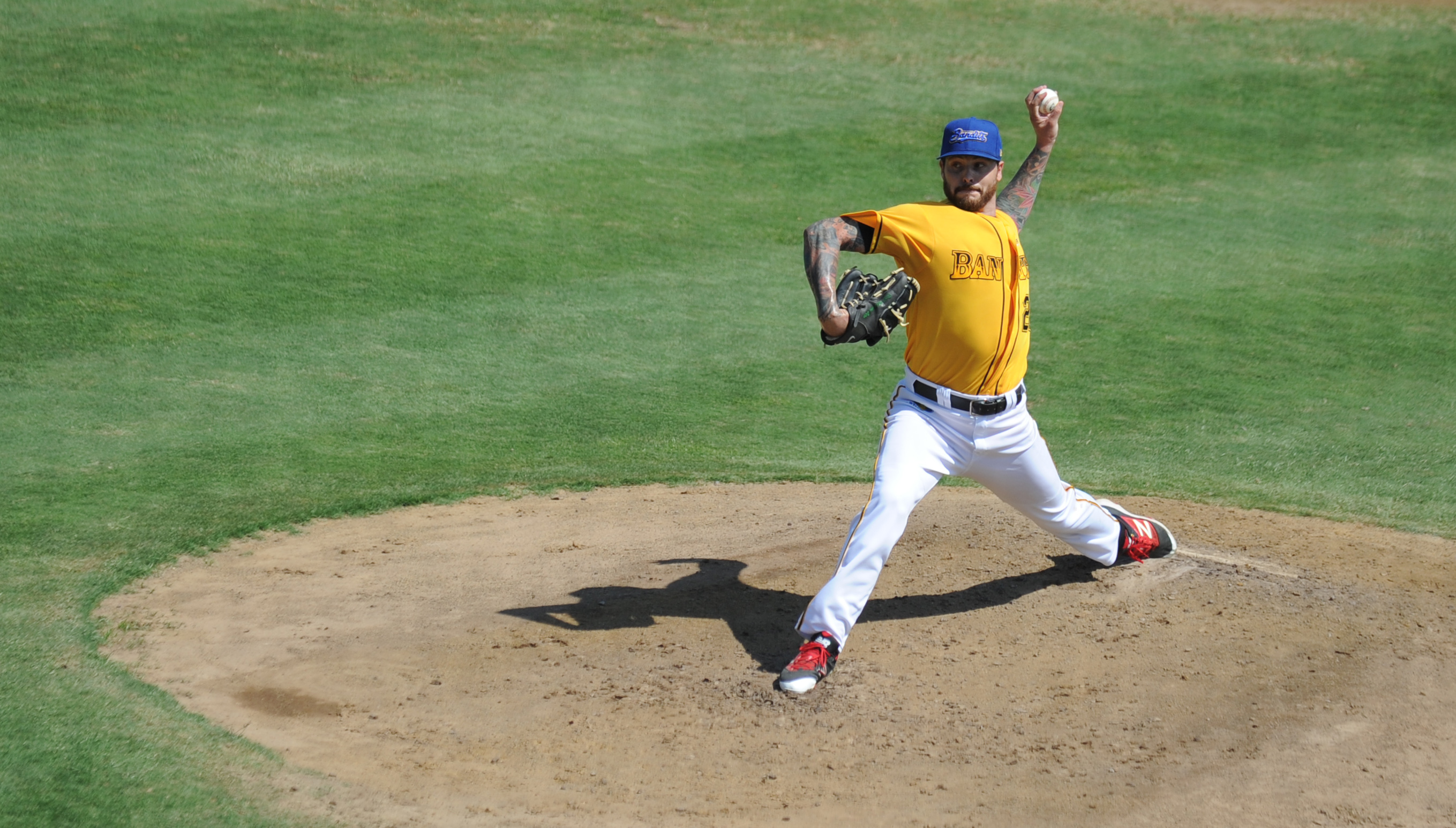 MONEYBALL MAN: Starting pitcher Travis Blackley has been outstanding in his short time at the Bandits. Photo: SMP Images. MONEYBALL MAN: Starting pitcher Travis Blackley has been outstanding in his short time at the Bandits. Photo: SMP Images.