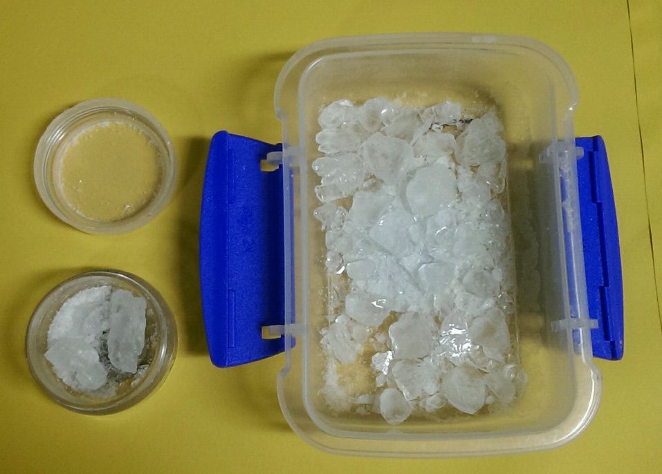 Police found $18,000 worth of methylamphetamine at the address. Police found $18,000 worth of methylamphetamine at the address.