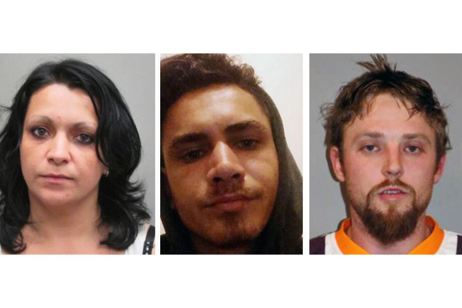 From left: Iuliana Triscaru, 31, Lelan Harrington, 23 (later found safe and well), and Cory Breton, 28. From left: Iuliana Triscaru, 31, Lelan Harrington, 23 (later found safe and well), and Cory Breton, 28.