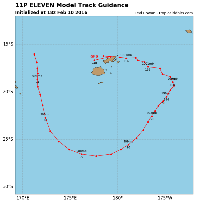 A forecast path of Cyclone near Vanuatu on Pacific Disaster Centre website A forecast path of Cyclone near Vanuatu on Pacific Disaster Centre website