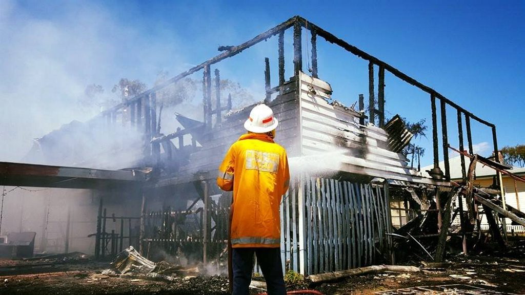 The aftermath of the fire. The aftermath of the fire.