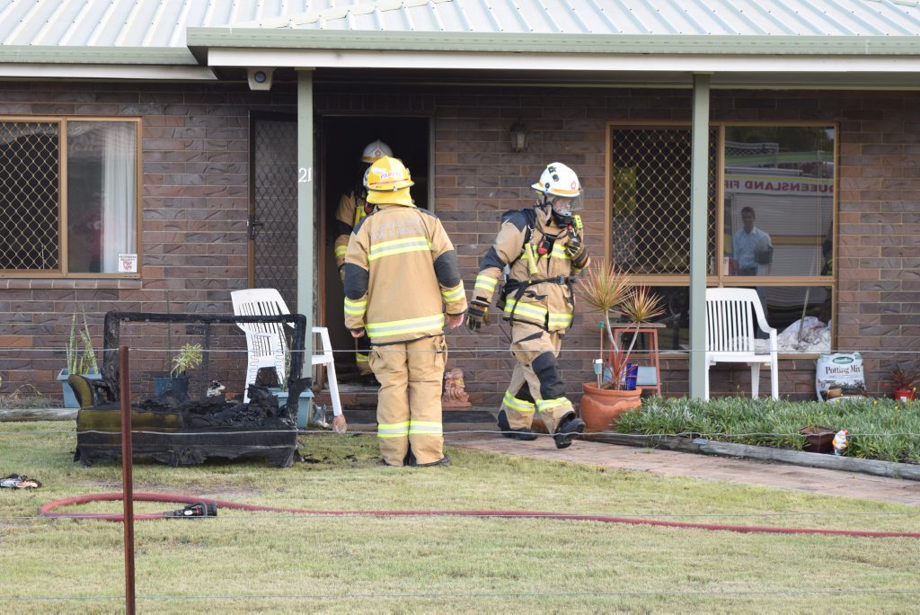 EXTINGUISHED: A small fire broke out in the front bedroom of a White St, Point Vernon home just after 4.10pm on Thursday. EXTINGUISHED: A small fire broke out in the front bedroom of a White St, Point Vernon home just after 4.10pm on Thursday.