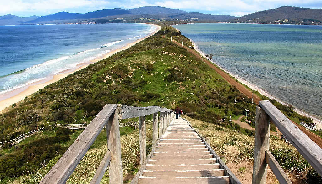The Neck and Truganini Steps at Bruny Island. The Neck and Truganini Steps at Bruny Island.