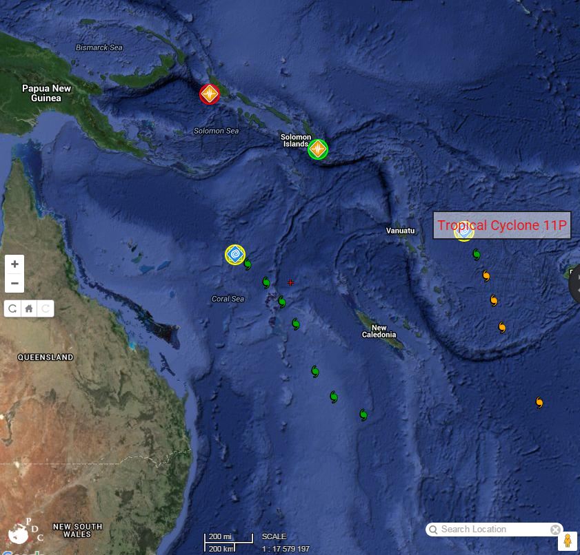 Cyclone near Vanuatu and possible cyclone off Queensland Cyclone near Vanuatu and possible cyclone off Queensland