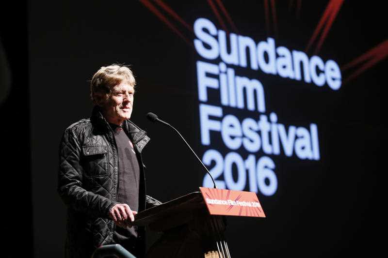 Robert Redford, founder and president of the Sundance Institute speaks at the premiere of Robert Redford, founder and president of the Sundance Institute speaks at the premiere of