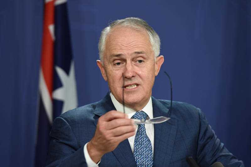 Prime Minister Malcolm Turnbull announces his new cabinet during a press conference in Sydney, Saturday, Feb. 13, 2016. Prime Minister Turnbull was forced to reshuffle his cabinet after the resignation of three ministers. Prime Minister Malcolm Turnbull announces his new cabinet during a press conference in Sydney, Saturday, Feb. 13, 2016. Prime Minister Turnbull was forced to reshuffle his cabinet after the resignation of three ministers.