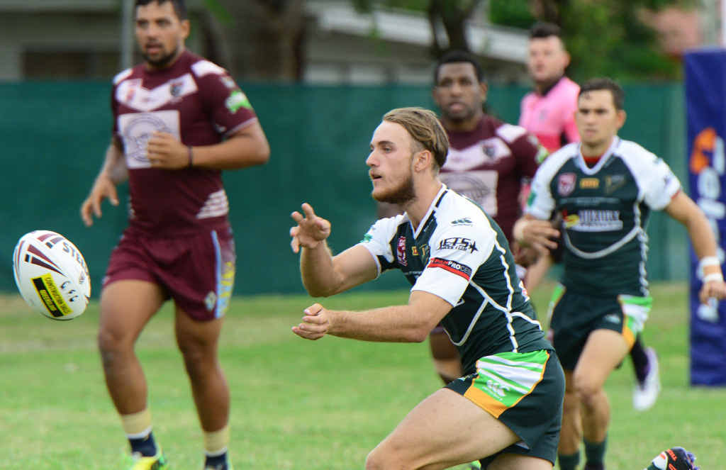 FINE-TUNING: Ipswich Jets Colts player Lachlan Baynes fires a pass during Saturday’s trial against Burleigh at Goodna. FINE-TUNING: Ipswich Jets Colts player Lachlan Baynes fires a pass during Saturday’s trial against Burleigh at Goodna.