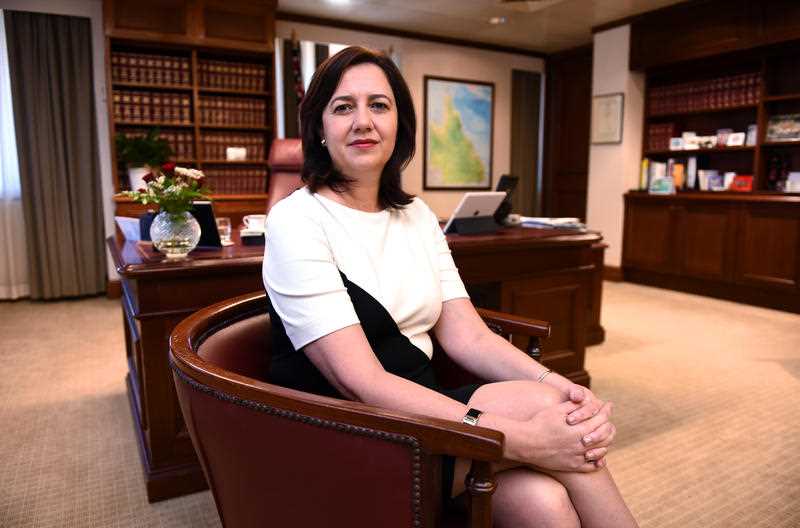 Queensland Premier Annastacia Palaszczuk poses for photos in her office in Brisbane, Sunday, Feb. 14, 2016. Today marks one year since Ms Palaszczuk took office. Queensland Premier Annastacia Palaszczuk poses for photos in her office in Brisbane, Sunday, Feb. 14, 2016. Today marks one year since Ms Palaszczuk took office.