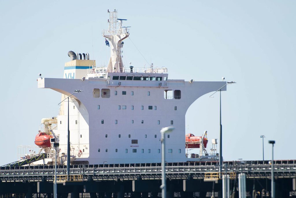 Kanaris sits idle at Gladstone's RG Tanna port, February 15, 2016 Photo Paul Braven / The Observer Kanaris sits idle at Gladstone's RG Tanna port, February 15, 2016 Photo Paul Braven / The Observer