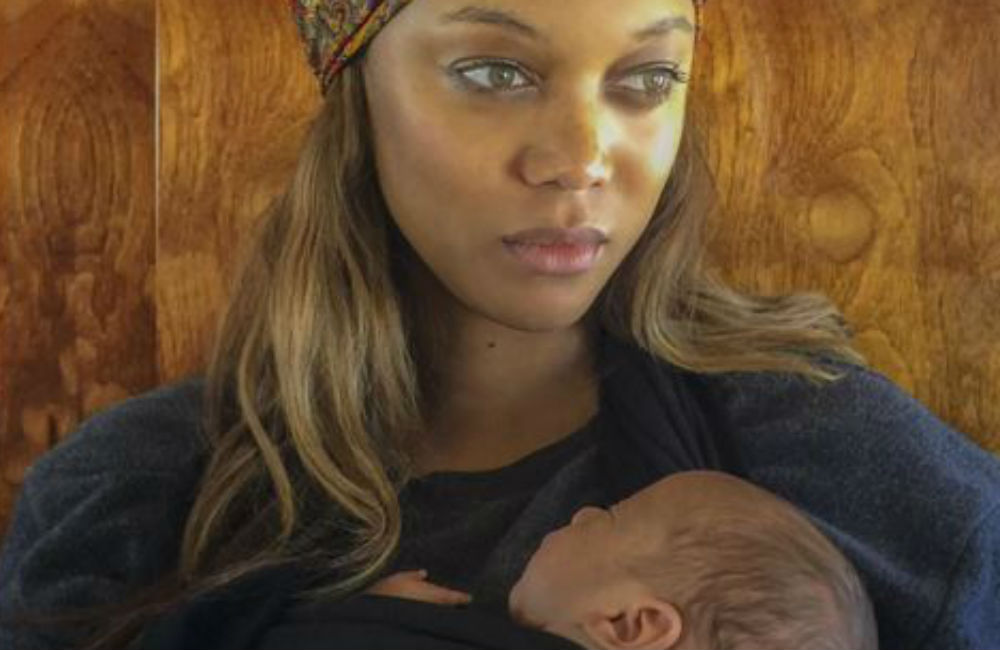 Tyra Banks shared the first photo of newborn York to social media on Valentine's Day. Tyra Banks shared the first photo of newborn York to social media on Valentine's Day.
