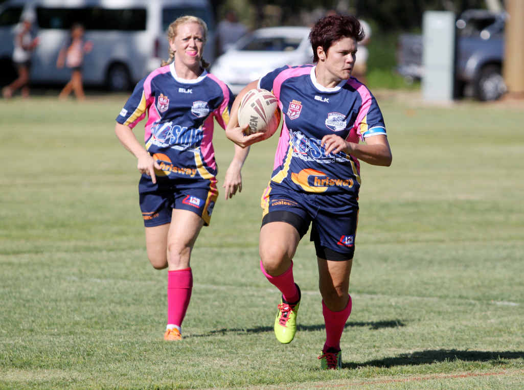 CLOSE GAME: The Crushettes made it to the final in the Bluff Nines carnival, going down 10-6 to Emu Park. CLOSE GAME: The Crushettes made it to the final in the Bluff Nines carnival, going down 10-6 to Emu Park.