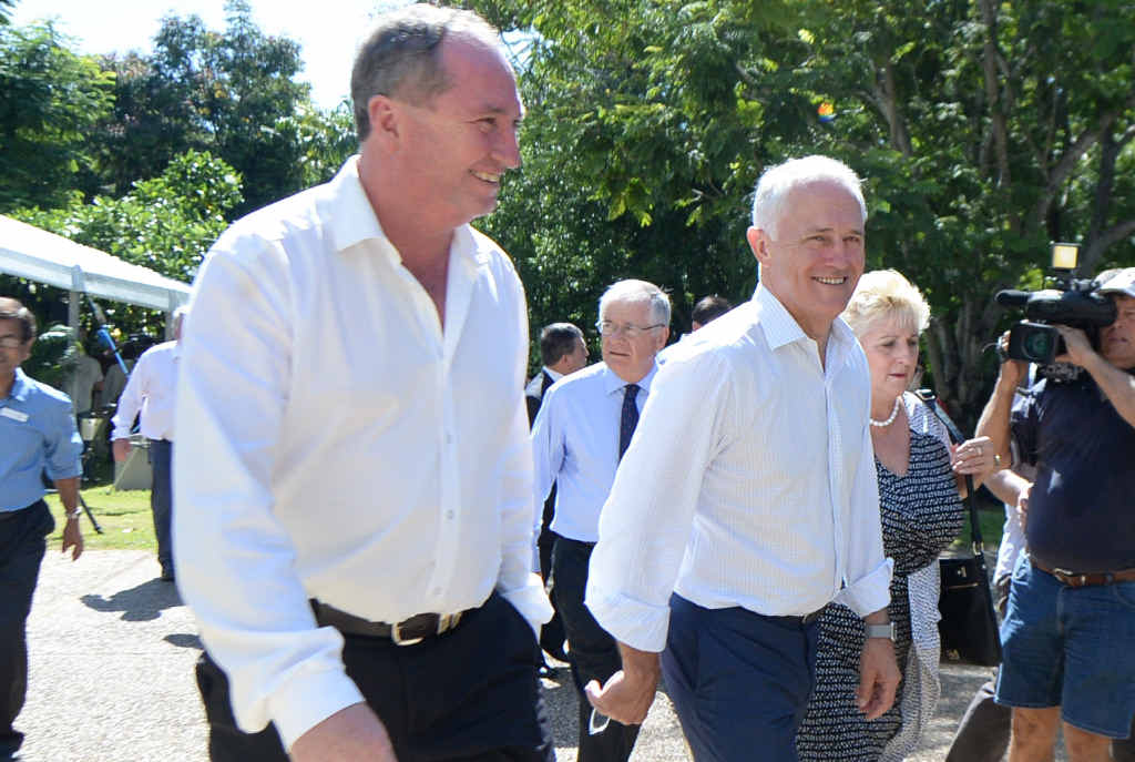 POLLIES VISIT: Deputy Prime Minister Barnaby Joyce and Prime Minister Malcolm Turnbull in Rockhampton at the CQ University to open the new Allied Health building. POLLIES VISIT: Deputy Prime Minister Barnaby Joyce and Prime Minister Malcolm Turnbull in Rockhampton at the CQ University to open the new Allied Health building.