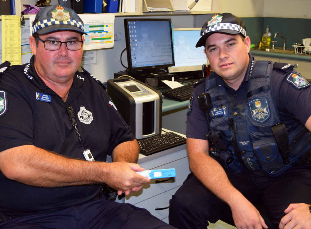 EXPECT TO BE CAUGHT: You will see more of Emerald Road Policing Unit officer-in-charge Sergeant Brad Weeks and Constable Matthew Walters with random roadside drug tests on the rise in Emerald. EXPECT TO BE CAUGHT: You will see more of Emerald Road Policing Unit officer-in-charge Sergeant Brad Weeks and Constable Matthew Walters with random roadside drug tests on the rise in Emerald.