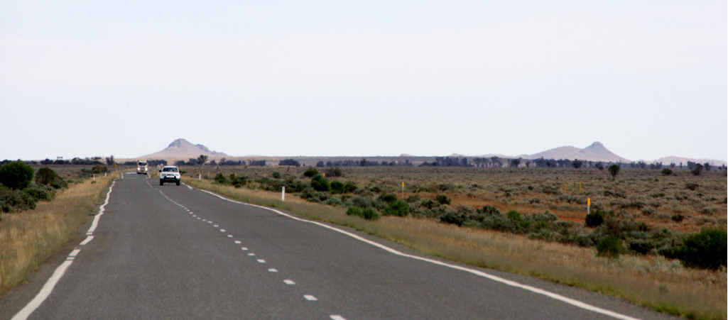 Approaching Broken Hill from Wentworth, western NSW. Approaching Broken Hill from Wentworth, western NSW.