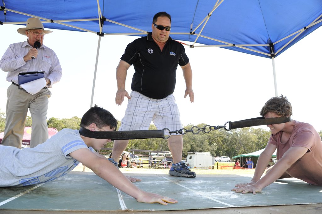 Corey Ricketts (left) and Samuel Parks were competing in the 2014 Australian Goanna Pulling Championships at Wooli on Sunday, 5th October, 2014. Photo Debrah Novak / The Daily Examiner Corey Ricketts (left) and Samuel Parks were competing in the 2014 Australian Goanna Pulling Championships at Wooli on Sunday, 5th October, 2014. Photo Debrah Novak / The Daily Examiner