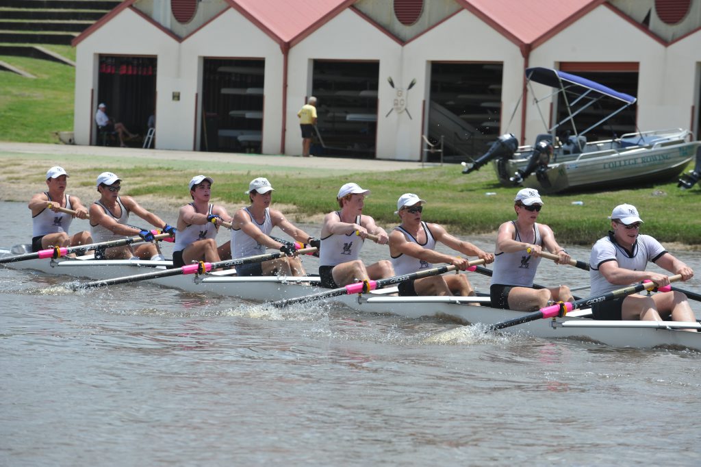 Newington College at Stanmore Sydney 1st Eight in their final training run for the Head of the River feature event on the Clarence River in Grafton on Saturday and Sunday. Photo: DEBRAH NOVAK/The Daily Examiner. Newington College at Stanmore Sydney 1st Eight in their final training run for the Head of the River feature event on the Clarence River in Grafton on Saturday and Sunday. Photo: DEBRAH NOVAK/The Daily Examiner.