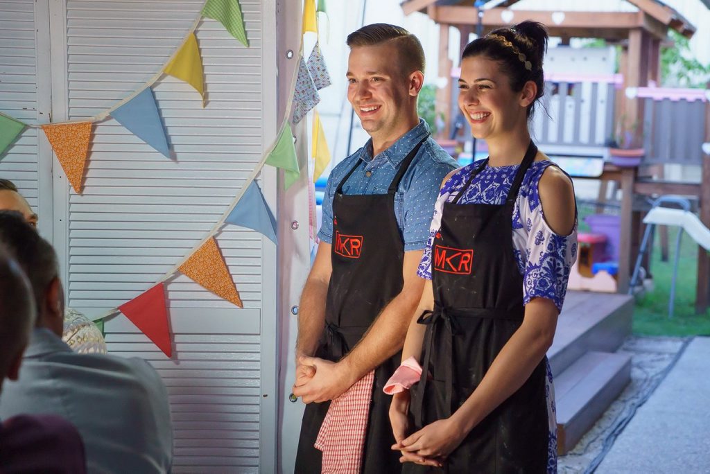 My Kitchen Rules contestants JP and Nelly pictured during their instant restaurant in Little Mountain. My Kitchen Rules contestants JP and Nelly pictured during their instant restaurant in Little Mountain.