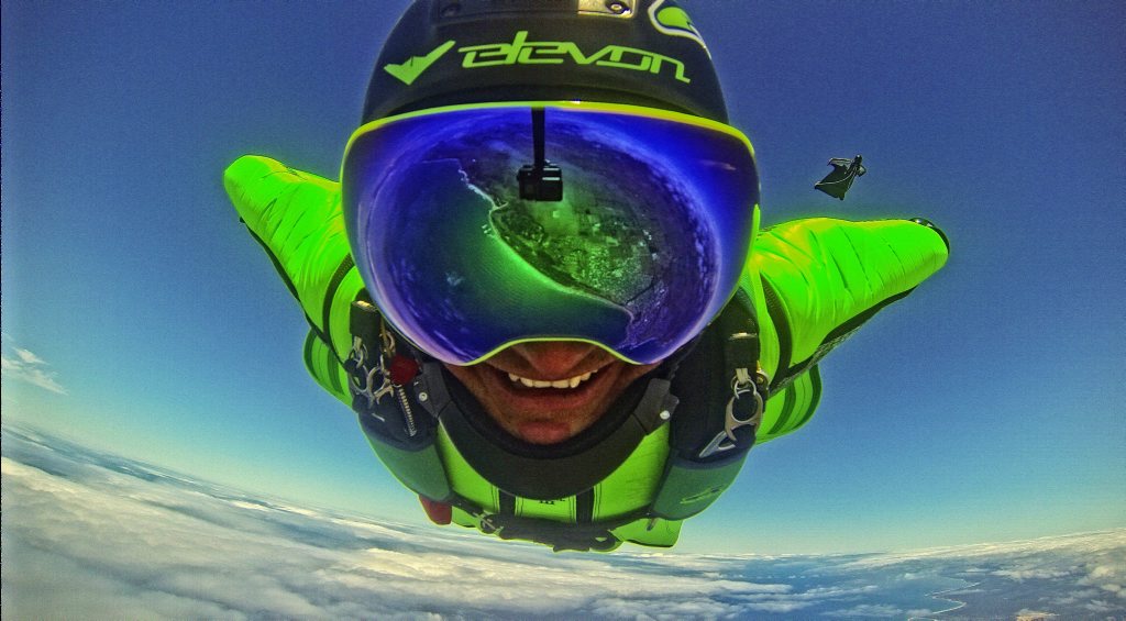 Sunshine Coast man Chris Byrnes is qutting his job to move to the United States so he can be a professional wingsuit pilot. Sunshine Coast man Chris Byrnes is qutting his job to move to the United States so he can be a professional wingsuit pilot.