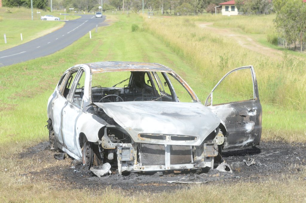 The remnants of a car that was burnt out near the corner of Rushforth Road and Bimble Avenue in South Grafton at about 4am on Tuesday, 17th of February, 2015.Photo Bill North / Daily Examiner The remnants of a car that was burnt out near the corner of Rushforth Road and Bimble Avenue in South Grafton at about 4am on Tuesday, 17th of February, 2015.Photo Bill North / Daily Examiner