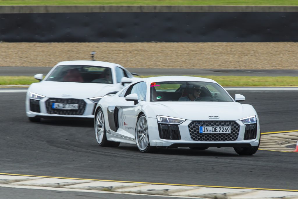 Pre-production 2016 Audi R8 V10 Plus Coupe being tested at Sydney Motorsport Park. Photo: Mark Bean Pre-production 2016 Audi R8 V10 Plus Coupe being tested at Sydney Motorsport Park. Photo: Mark Bean