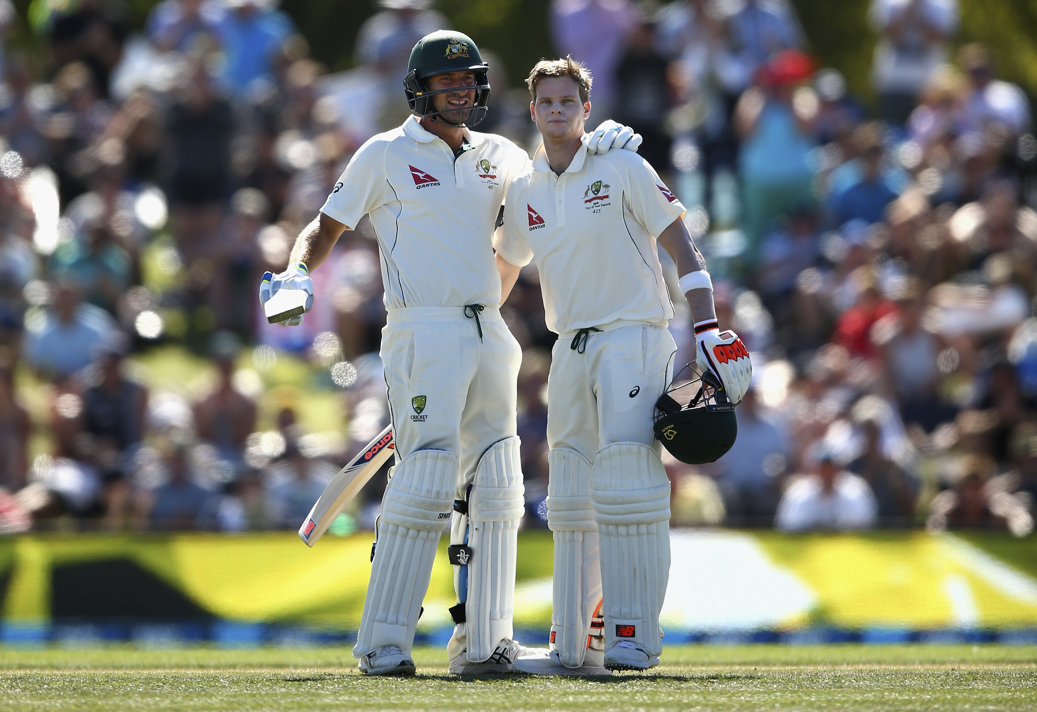Steve Smith and Joe Burns dominated on day two of the second Test. Photo: AAP Image. Steve Smith and Joe Burns dominated on day two of the second Test. Photo: AAP Image.