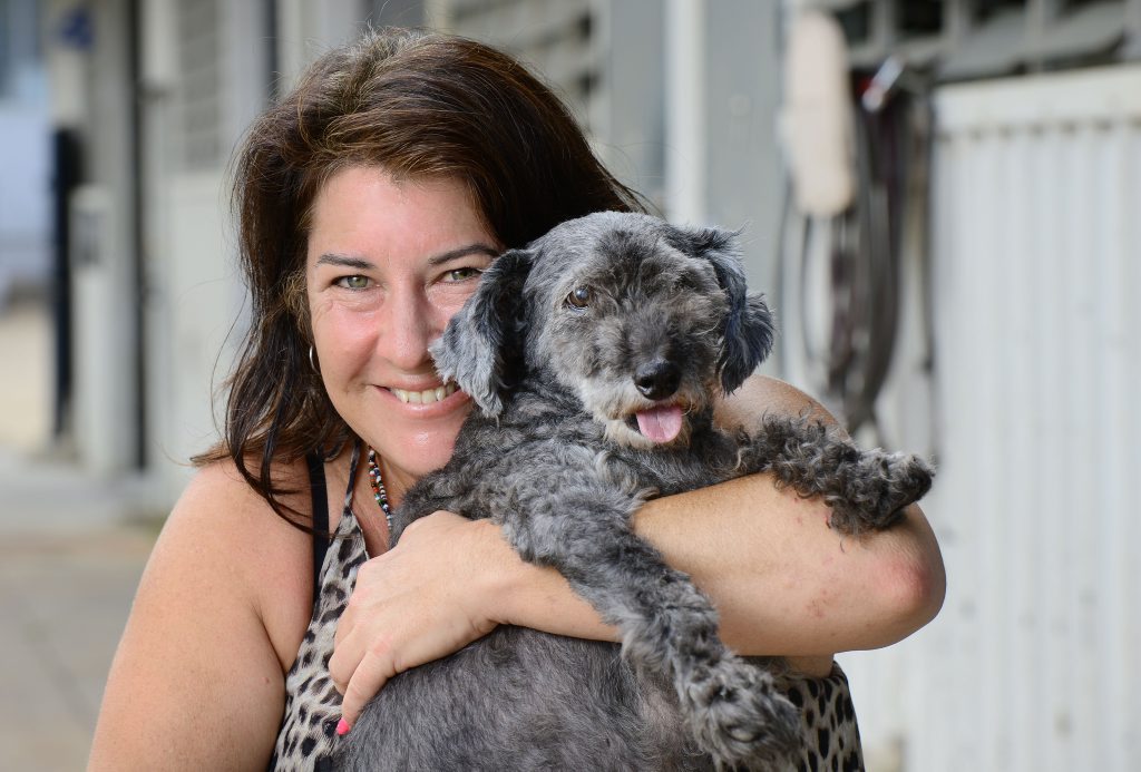LOVE MATCH: Hoggy the 21-year-old miniature poodle with his doting owner Melissa. LOVE MATCH: Hoggy the 21-year-old miniature poodle with his doting owner Melissa.