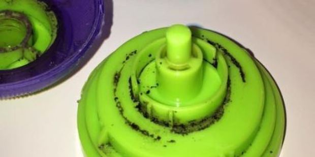 After prying open the drink bottle lid, Craig Beresford was horrified by the scum inside. Photo / Facebook, Craig Beresford. After prying open the drink bottle lid, Craig Beresford was horrified by the scum inside. Photo / Facebook, Craig Beresford.