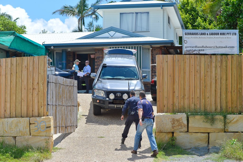 Police and Australian Border Force officers raided a house in LaTrobe Street, Tannum Sands. Photo Mike Richards / The Observer Police and Australian Border Force officers raided a house in LaTrobe Street, Tannum Sands. Photo Mike Richards / The Observer