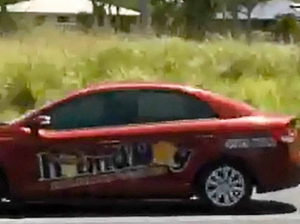 ON THE RUN: The car in which three escaped prisoners led police on a high-speed chase. ON THE RUN: The car in which three escaped prisoners led police on a high-speed chase.