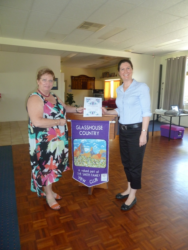 Lynda Flanagan presents Kathryn Rock with a certificate