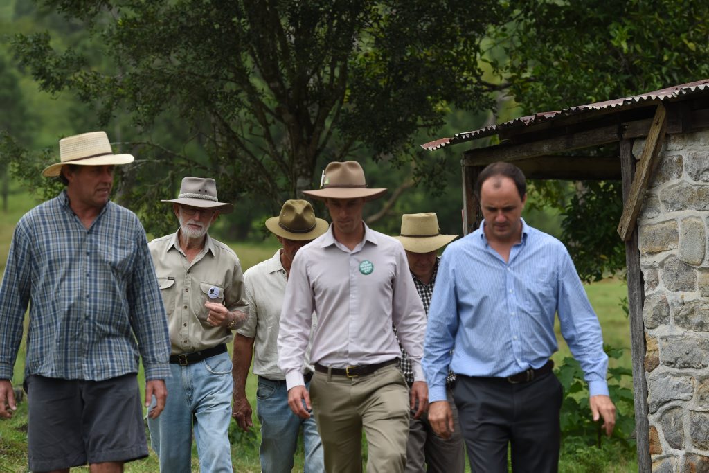 Greens Mp Jeremy Buckingham with Greens candidate for Lismore Adam Guise and farmers who are interested in the legalisation of hemp foods. Greens Mp Jeremy Buckingham with Greens candidate for Lismore Adam Guise and farmers who are interested in the legalisation of hemp foods.