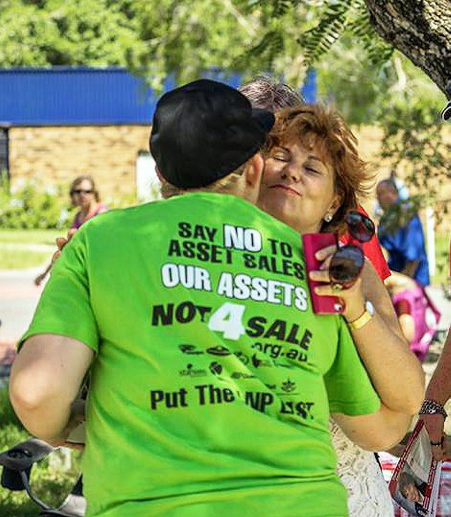 Bundamba MP Jo-Ann Miller during the 2015 election campaign with a former staffer who was convicted of 263 fraud, stealing and forgery charges. Photo: Contributed Bundamba MP Jo-Ann Miller during the 2015 election campaign with a former staffer who was convicted of 263 fraud, stealing and forgery charges. Photo: Contributed