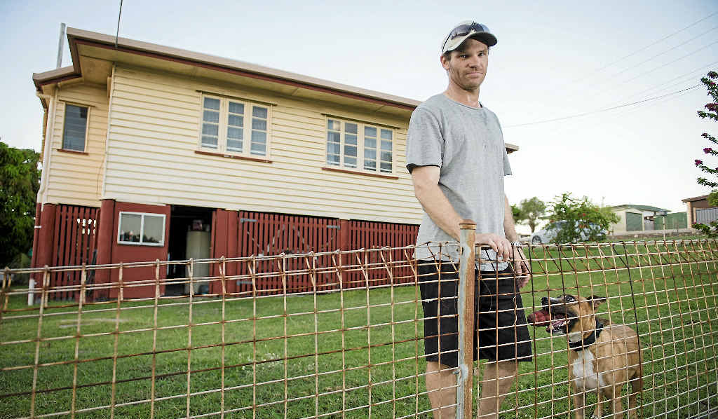 Tyson Lowe and his dog Campbell have lived in Rob Lovell’s Barney Point home for more than two years. His lease ran out in November and he thought it was odd when he didn’t hear from the real estate agent. He thought it was because he was a good tenant; when in fact the agent had gone bankrupt and the home owner hadn’t been contacted. Tyson Lowe and his dog Campbell have lived in Rob Lovell’s Barney Point home for more than two years. His lease ran out in November and he thought it was odd when he didn’t hear from the real estate agent. He thought it was because he was a good tenant; when in fact the agent had gone bankrupt and the home owner hadn’t been contacted.