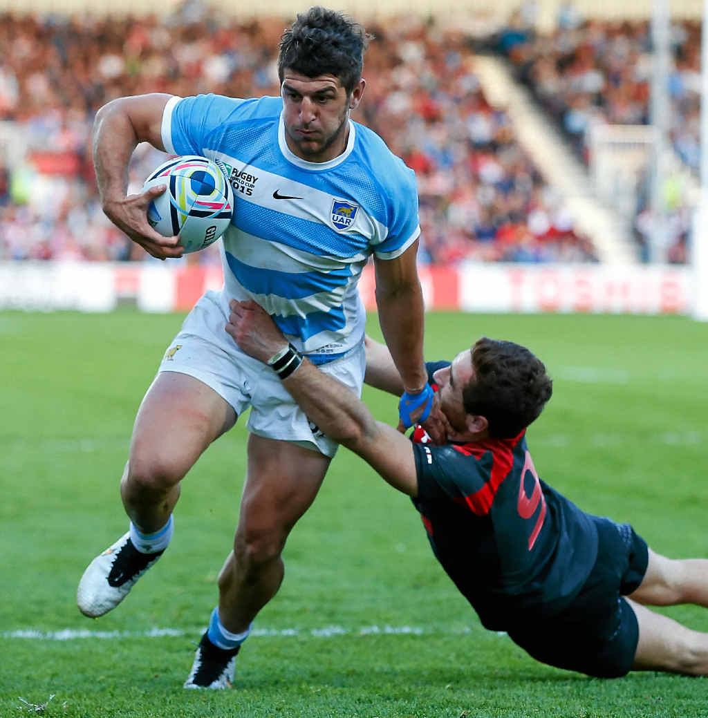 RISING STAR: Tomas Cubelli in action against Georgia in last year’s Rugby World Cup. RISING STAR: Tomas Cubelli in action against Georgia in last year’s Rugby World Cup.
