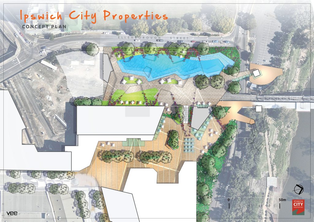 BIG PLAN: A new lagoon has been announced for the Ipswich CBD (above) as part of Mayor Paul Pisasale’s election campaign. BIG PLAN: A new lagoon has been announced for the Ipswich CBD (above) as part of Mayor Paul Pisasale’s election campaign.