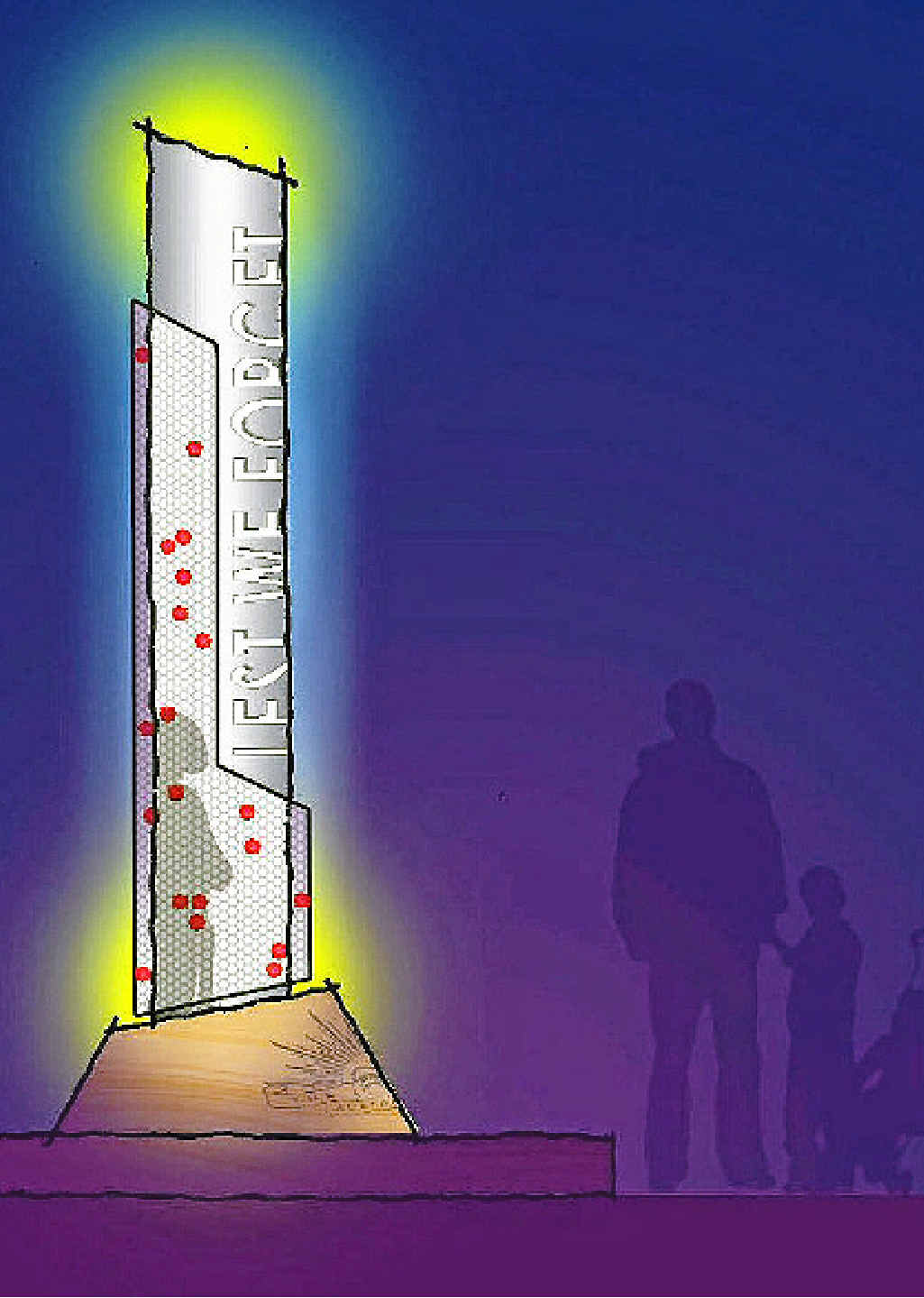 Artist impression of the proposed Springfield Anzac Memorial.