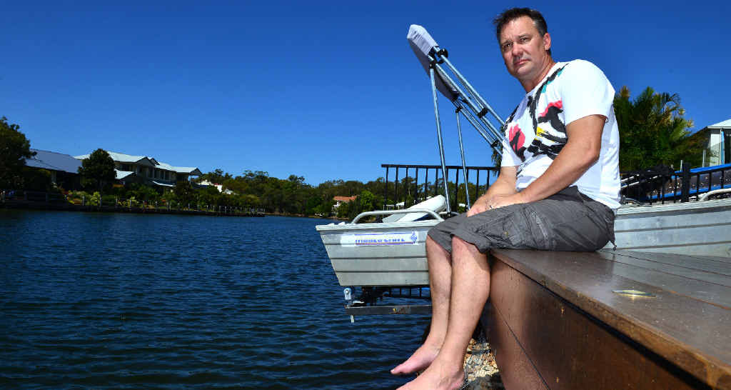 NO WAY: Mark Bowyer is the man who caught a bull shark in a Twin Waters canal about 12 months ago but says he is opposed to any council plan to relocate them. NO WAY: Mark Bowyer is the man who caught a bull shark in a Twin Waters canal about 12 months ago but says he is opposed to any council plan to relocate them.