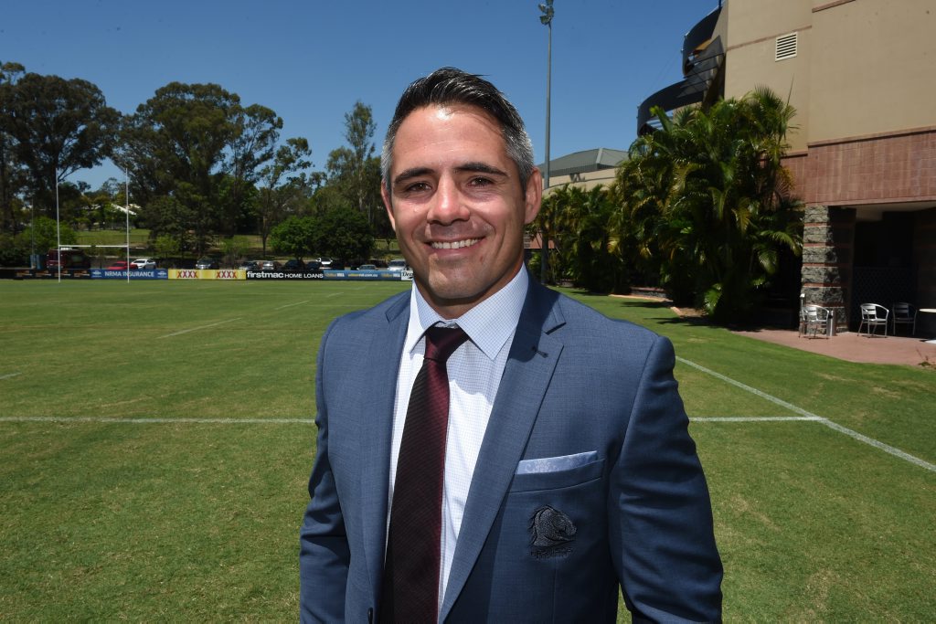 Newly announced Brisbane Broncos Captain Corey Parker poses for photos after a press conference in Brisbane. Photo: AAP Image/Dan Peled. Newly announced Brisbane Broncos Captain Corey Parker poses for photos after a press conference in Brisbane. Photo: AAP Image/Dan Peled.