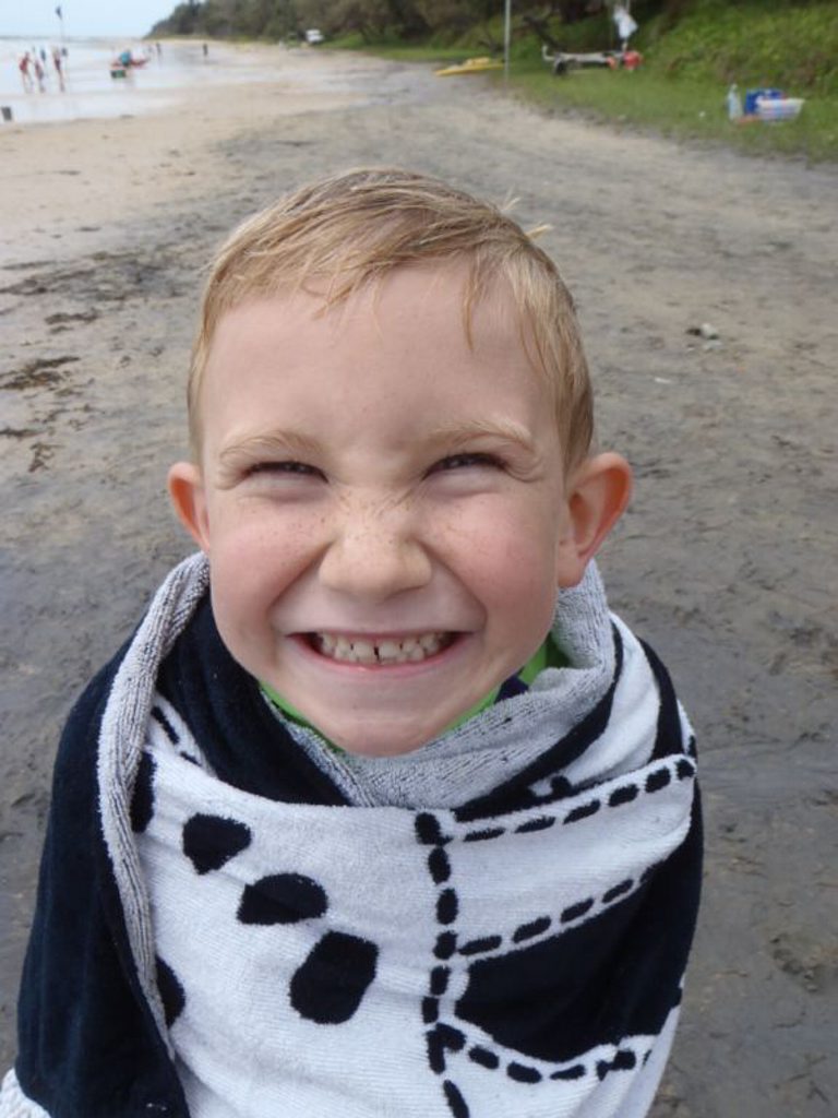 Sam Carroll all rugged up and wearing a huge smile Sam Carroll all rugged up and wearing a huge smile