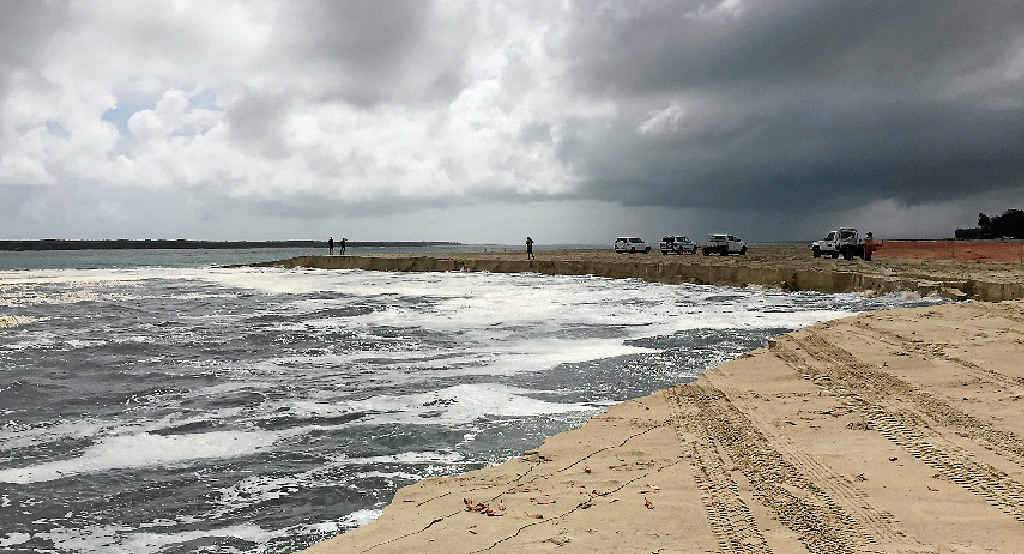 EROSION: The shoreline at Inskip Point is being monitored after a near-shore landslide was recorded in the area yesterday morning. EROSION: The shoreline at Inskip Point is being monitored after a near-shore landslide was recorded in the area yesterday morning.