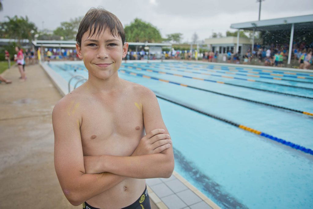 Sean Hunt, 11. - Toolooa State High School Swimming Carnival.Photo Paul Braven / The Observer Sean Hunt, 11. - Toolooa State High School Swimming Carnival.Photo Paul Braven / The Observer