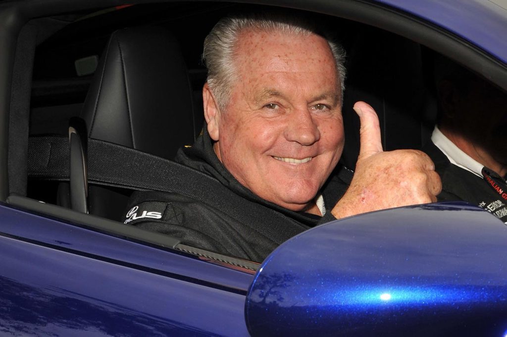 THUMBS UP: Australia's greatest living Formula 1 driver Alan Jones' first car was an embarrassing Morris Minor Convertible. THUMBS UP: Australia's greatest living Formula 1 driver Alan Jones' first car was an embarrassing Morris Minor Convertible.